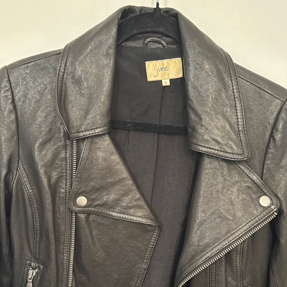 June Black Leather Jacket - Picture 2 of 4